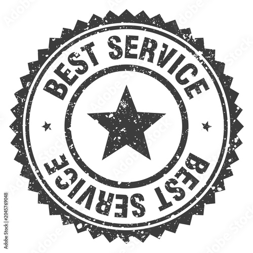 Bilde på lerret best service black grunge round stamp. best service stamp