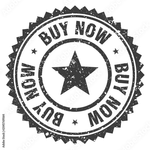 Bilde på lerret buy now black grunge round stamp. buy now stamp