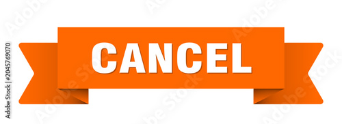 Foto cancel ribbon isolated on transparent background. cancel ribbon