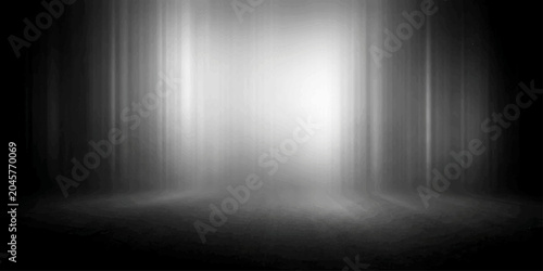 Obraz na plátně A dark grunge background features a textured brushed steel wall reflecting a dra