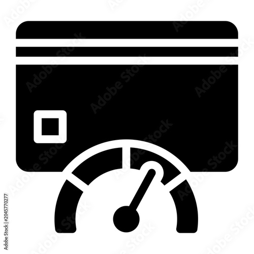 credit score line icon