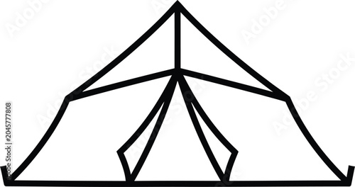 Foto Minimalist black directional arrow pointing down and left isolated on white back