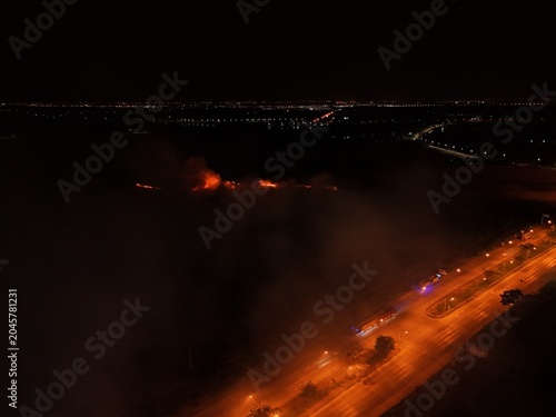 Climate change, Agriculture burning release carbon night time	