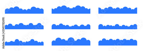 Принти на полотні Simple clouds divider web site separator set