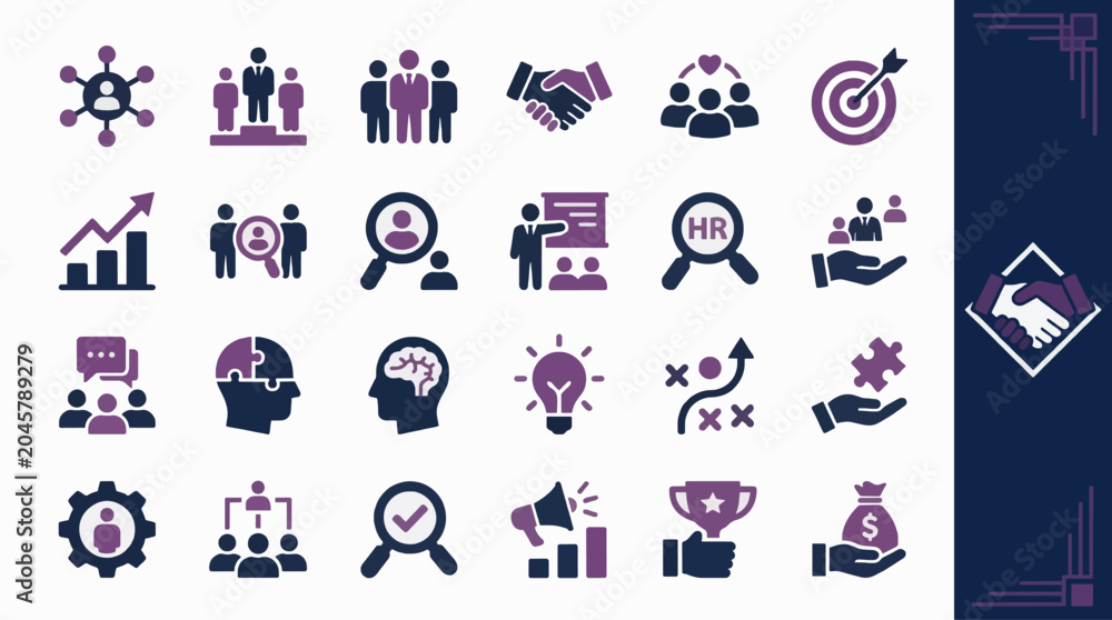 Fototapeta premium Flat Vector Business Icon Set Professional Graphic Resources For Commercial Use