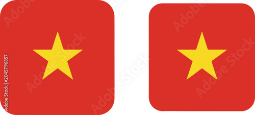 Obraz na płótnie Vietnam flag icon and standard flag design