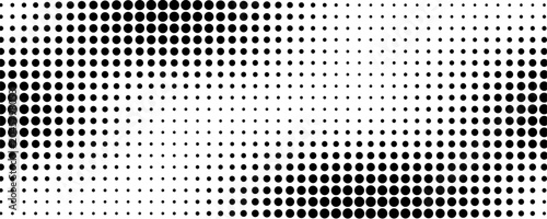 Obraz na plátne Basic halftone dots effect in black and white color