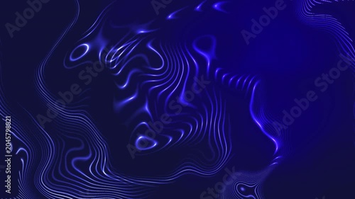 Abstract creative motion glowing wave line pattern on gradient dark blue background. Video animation Ultra HD 4k footage.