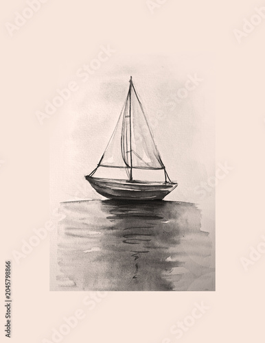 Hand painting watercolor art of watercolor illustration.
