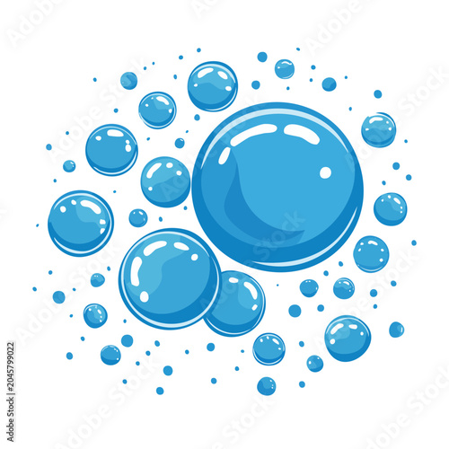 Blue Bubbles Illustration