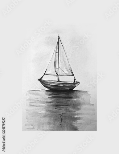 Hand painting watercolor art of watercolor illustration.
