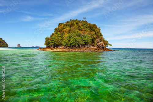 Picturesque small round island.