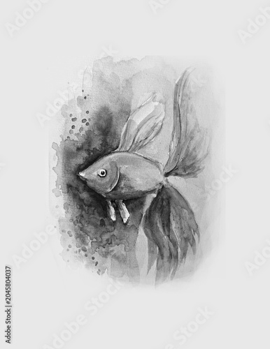 Hand painting watercolor art of watercolor illustration.