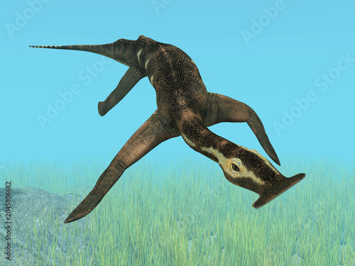 Prähistorisches Meeresreptil Atopodentatus