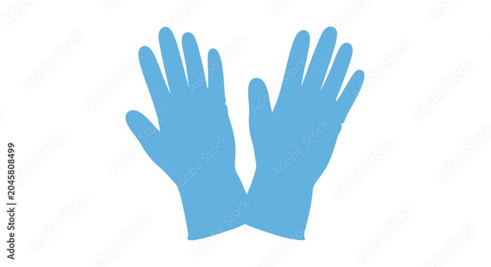Fototapeta premium Blue disposable medical gloves.