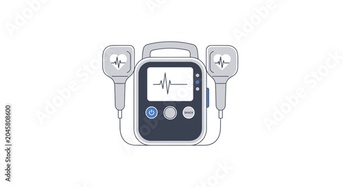 Quadro su tela Defibrillator medical device equipment.