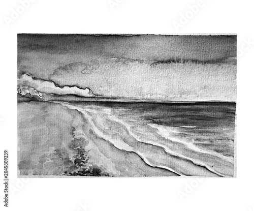Hand painting watercolor art of watercolor illustration.