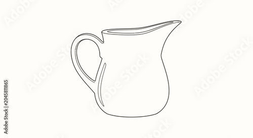 Simple line drawing of a pitcher.
