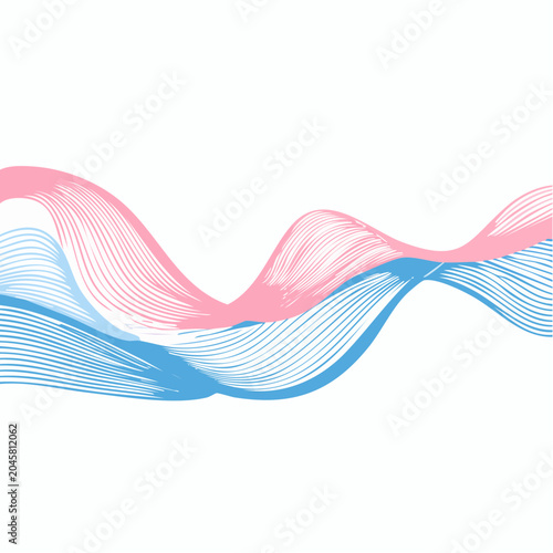 Transgender Pride Flag Abstract Waves