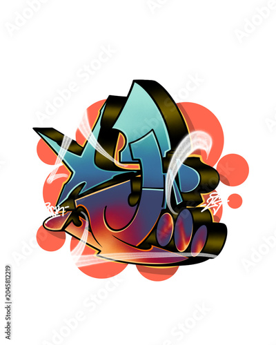 Graffiti letters alphabeth style mural street art buble trow up tagging wildstyle design emblem enamel pin initial name tag icon wallpapper