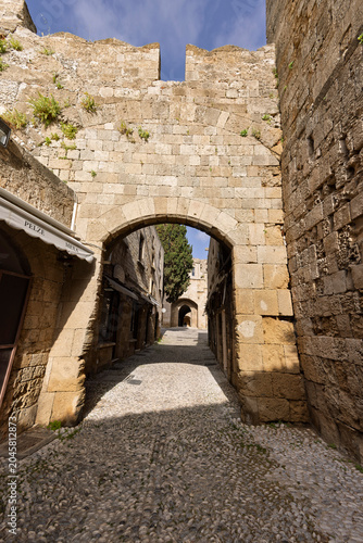in the old town of Rhodos on Rhodos Island, Greece
