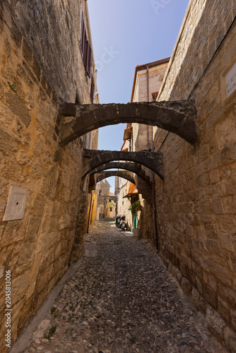 in the old town of Rhodos on Rhodos Island, Greece