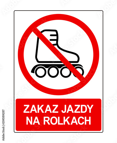 zakaz jazdy na łyżworolkach