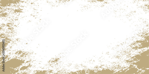 An abstract vintage grunge background featuring a dirty paint texture with a wet ink splash pattern, art splatter, and an old textured paper border frame for text