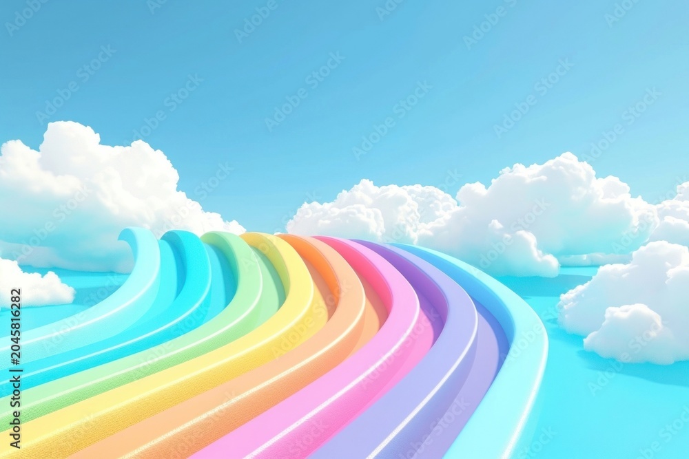 Fototapeta premium Rainbow sky outdoors nature.