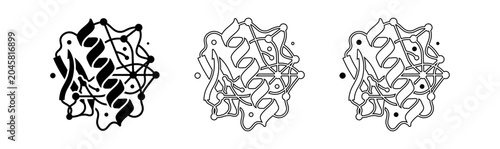 Bild auf Leinwand Molecular structure illustrations ribosome complex diagrams for scientific resea