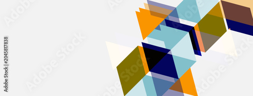 Bild auf Leinwand Abstract geometric shapes overlap, creating dynamic composition