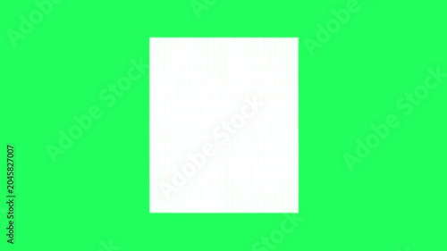 Green Screen Paper Unfold Fold Transition Animation Chroma Key Blank Page