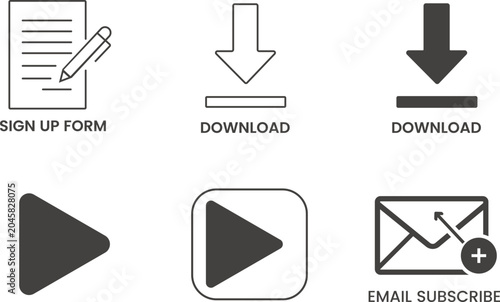 Web and app action icons for user engagement