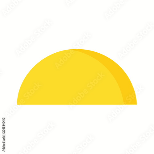 Yellow Semi-Circle Graphic Element
