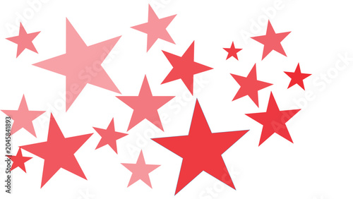 abstract red star pattern background with scattered geometric shapes and playful decorative design
