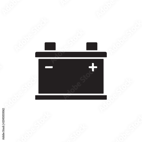 Car battery icon in flat design. sign design