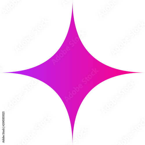 Gradient pink starburst, abstract shapes, vibrant purple magenta, geometric icons