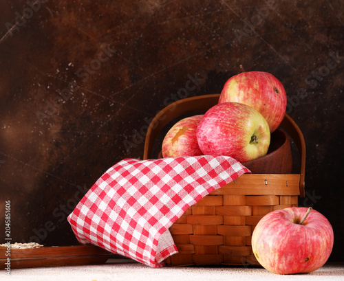 organic farm apples on the table
