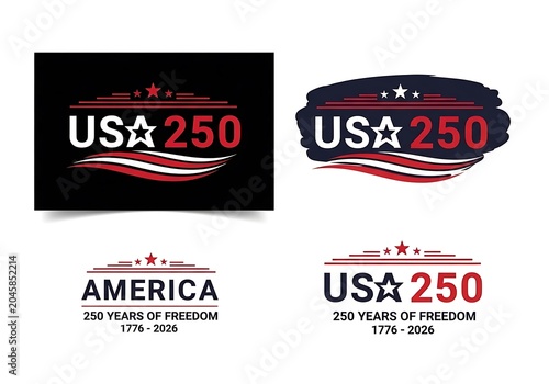 Usa 250th anniversary commemorative design celebrating 250 years of freedom