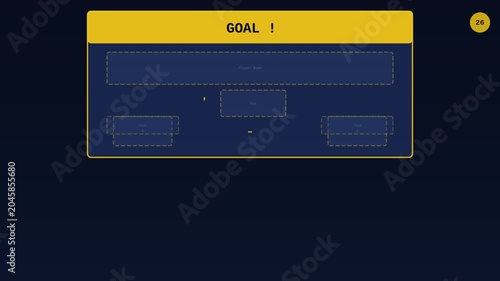 International Football goal scorer card template animation editable player overlay