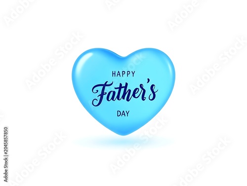 Happy Fathers Day greeting with hand written lettering