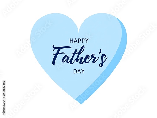 Happy Fathers Day greeting with hand written lettering
