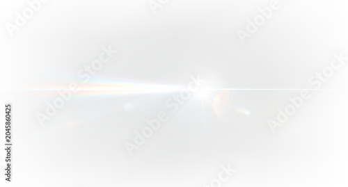 Fotografie Colorful prism light rays with sparkle dust and glowing flare, PNG