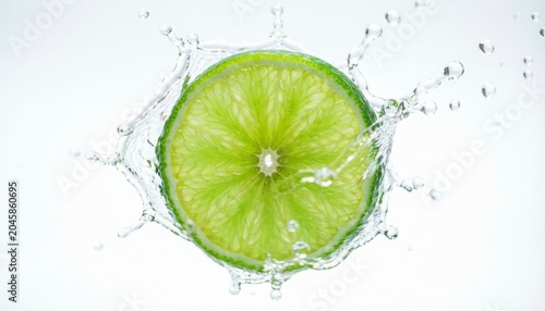 lime and water splash