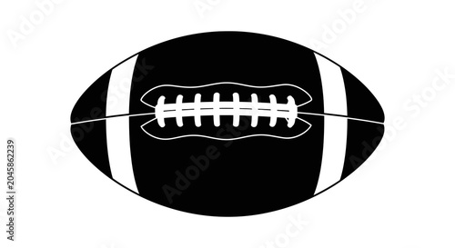 Photos American Football Silhouette On White Background Graphic Design Element