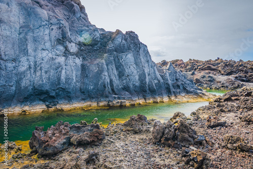 Landscape of Echentive Beach (La Palma, Spain)