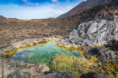 Landscape of Echentive Beach (La Palma, Spain)
