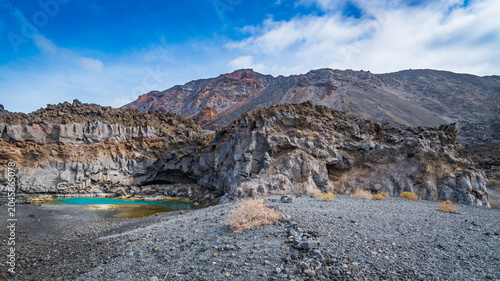 Landscape of Echentive Beach (La Palma, Spain)