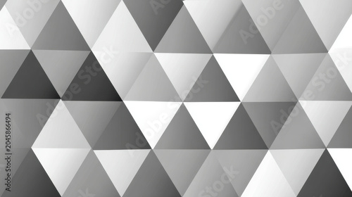Gray triangle mosaic pattern background, abstract geometric texture, monochrome polygon wallpaper, repeating triangle design, flat surface