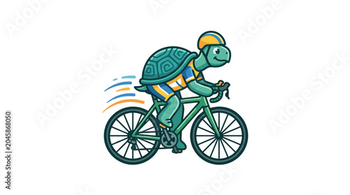 Photography Speedy Turtle Cyclist Mascot